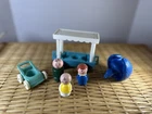 Fisher Price Vtg Little People Baby Infant Girl Boy Train Vulture Stroller Lot
