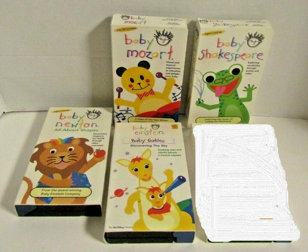 Baby Einstein Lot VHS Tapes Mozart Disney Educational Learning Development
