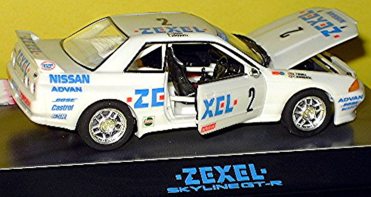 1998 Nissan Skyline GT-R Zexel #2 JGTC White White 1:43 Red 1998 Nissan Skyline GT-R Zexel #2 JGTC White White 1:43 Red