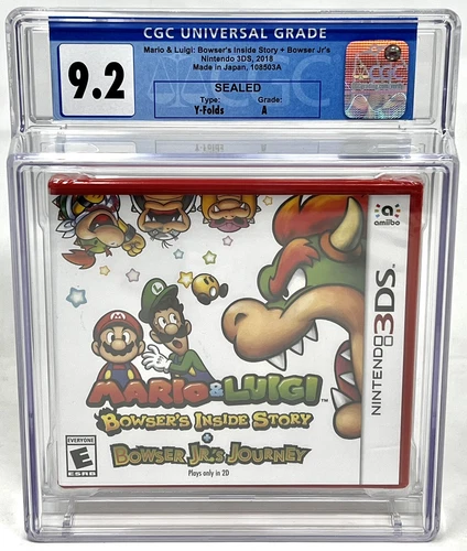 2018 Mario & Luigi: Bowser’s Inside Story + Bowser Jr’s CGC 9.2 Sealed 3DS