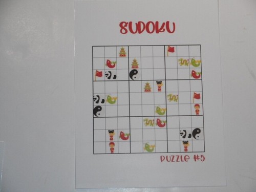 Chinese New Year Sudoku Intermediate Level 6 Game Activity Set Laminated New! - Picture 6 of 9