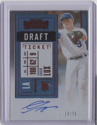 2020 Panini Contenders Draft Ticket Red #125 Gavin Lux AU   13/75