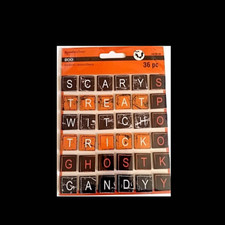 RECOLLECTIONS Halloween "BOO" Stickers - SPOOKY SQUARES