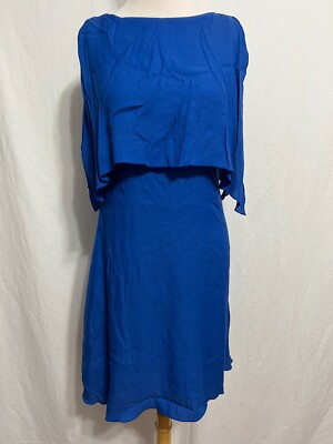 Massimo Dutti Sleeveless Drape Top Swing Dress Royal Blue Size 6 New! NWOT!  | eBay