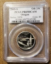 2005 S Clad Oregon PCGS PR69DCAM 