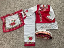 Traditional Yunnan Province China Girls Outfit Clothing Costume Bai Wedding Pink