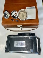 Polaroid 900 Electric Eye Land Camera w/ Flash - Vintage Camera in Leather Case