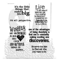 Tim Holtz Stampers Anonymous "GOOD THOUGHTS" Rubber Cling Stamp Set- CMS085