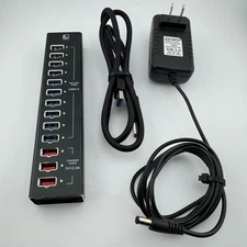 Latorice Powered USB Hub Aluminum with 10 USB 3.0 Ports 3 Charging Ports 36W