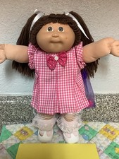 Vintage Cabbage Patch Kid Girl Brown Hair Brown Eyes Head Mold #3 1984