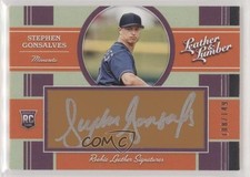 2019 Panini Leather & Lumber Rookie Signatures /149 Stephen Gonsalves Auto nz0