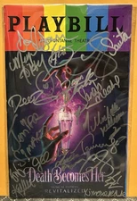 DEATH BECOMES HER CAST SIGNED PRIDE PLAYBILL X17 BROADWAY CARES HILTY 2025