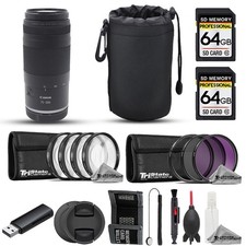 Canon RF 75-300mm f/4-5.6 Lens - 15pc 64GB Advanced Bundle