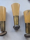 Vtg Set Of 4 Mid Century MCM Tapered Gold Tip Wood Furniture Legs 5” Screw In — photo 9