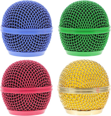 4Pcs Microphone Mesh Grill: Metal Microphone Grille Replacement Microphone Grill