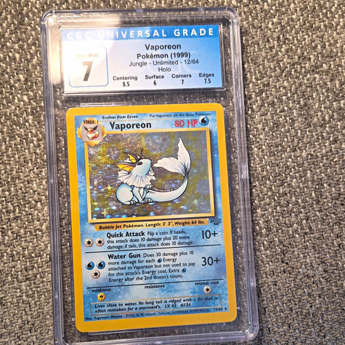 Vaporeon (Unlimited) graded CGC 7 for sale on eBay