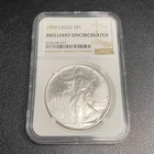 1994 American Silver Eagle $1 BU Brilliant Uncirculated NGC Brown Label