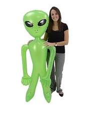 Giant Jumbo Green Alien Inflate Party Favor 1 