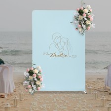 1.5 2m Wedding Backdrop Stand White, Blue Frame for Ceremony Decorations