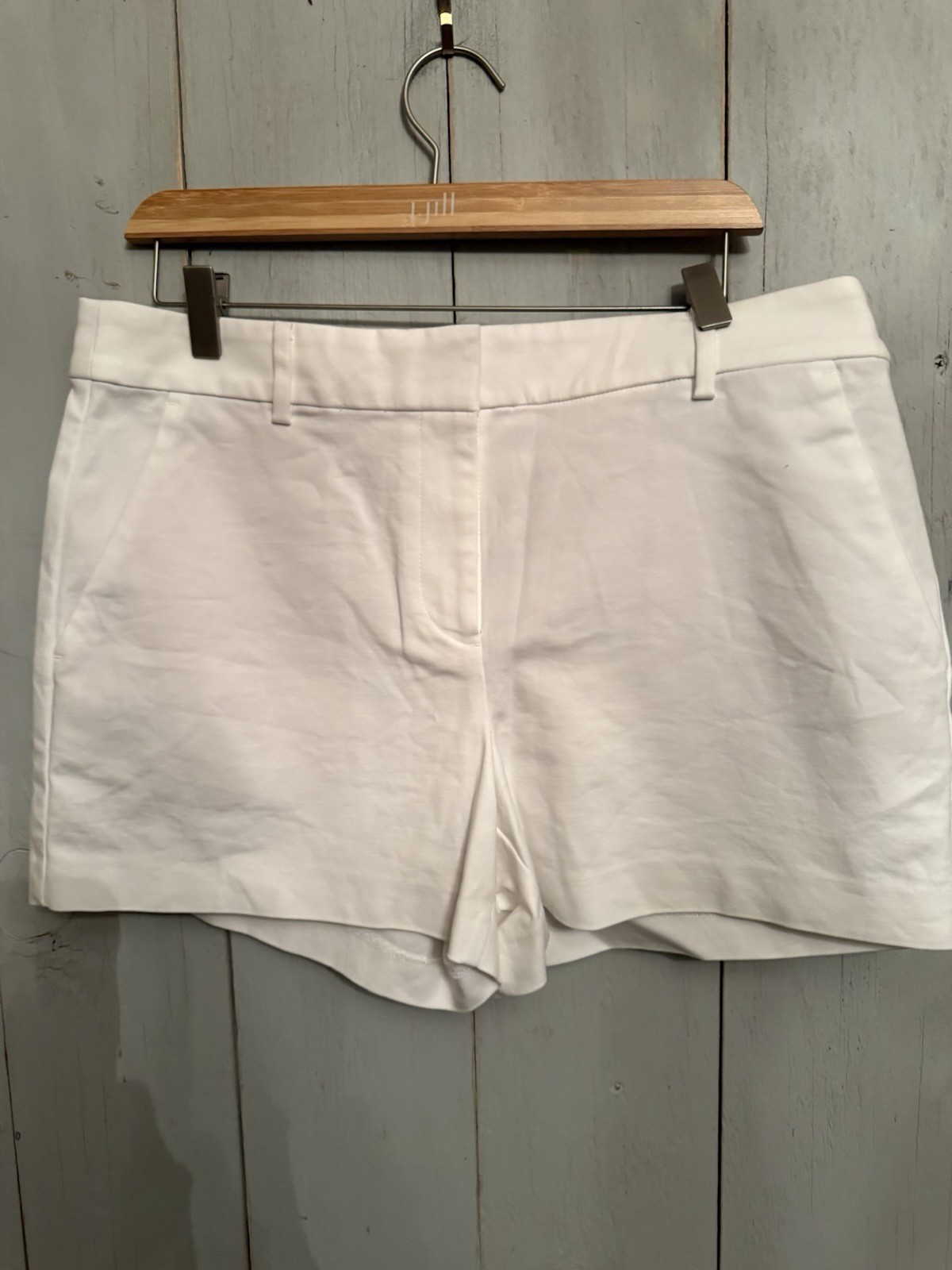Ann Taylor LOFT Rayon Blend Sz-10 Riviera Shorts White 4 Classic Preppy ...