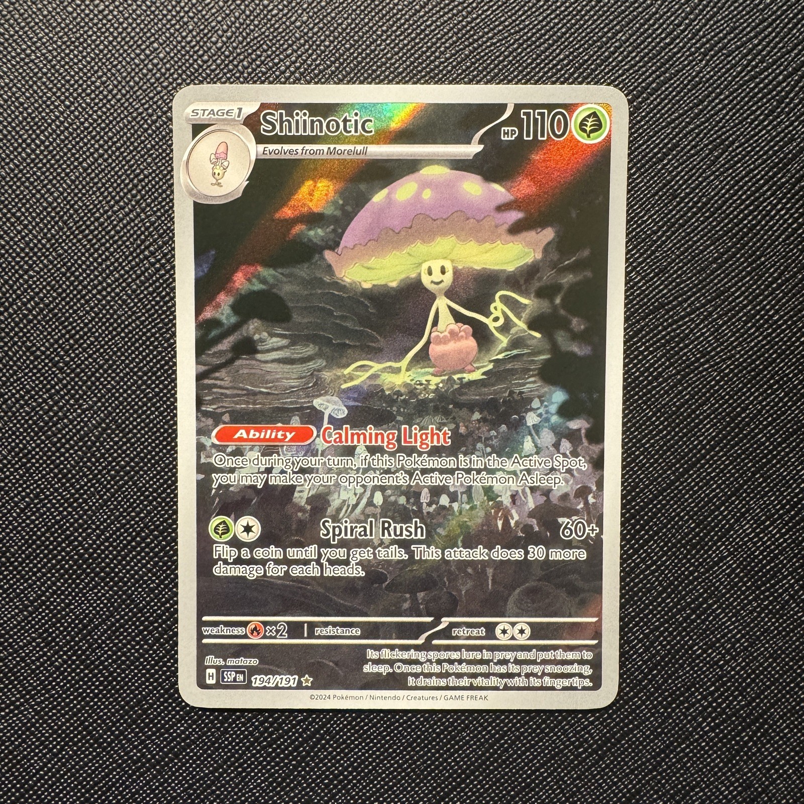 Shiinotic Illustration Rare Holo Card 194/191 Surging Sparks LP Lightly Played