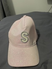 Sparkly Pink Cap with The Initial S
