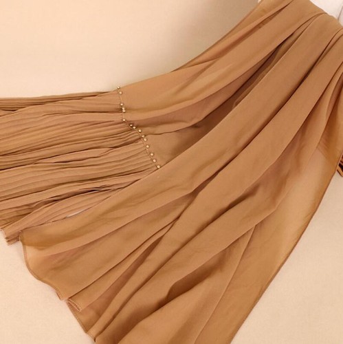 Muslim Women Long Scarf Head Wrap Scarves Beaded Shawls Islamic Headscarf Stoles - Picture 14 of 30