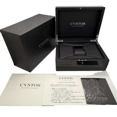 CVSTOS watch Box Genuine Booklet Cross Outer box Color Black 