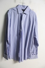 Osborne Mens Long Sleeve Check Dress Shirt - Size 17.5 d56 