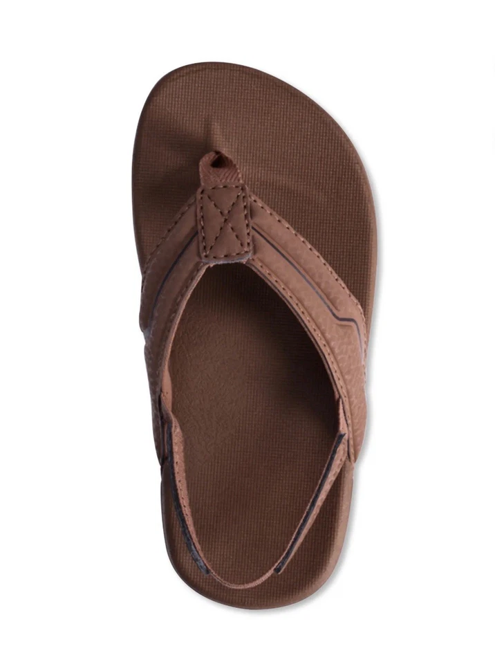 Sandalias chanclas informales con correa para el tobillo WONDER NATION para niños pequeños talla 5-6 • Marrón Foto 4 de 4