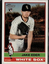 Jake Eder 2025 Topps Heritage Chicago White Sox #/200 Rookie Bicentennial