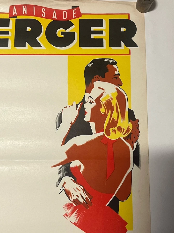 Anisade Berger affiche ancienne signée R.Ducatez 40x60 Cm - Photo 2/4