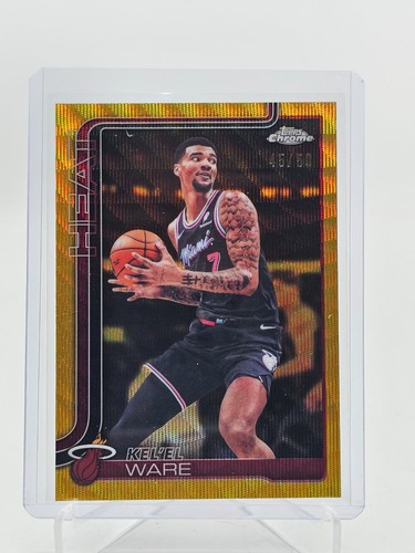 KEL'EL WARE 2025-26 TOPPS CHROME UPDATE GOLD WAVE REFRACTOR /50 #112 HEAT Q5416