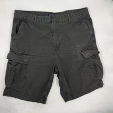 Levi Strauss Men's Cargo Shorts 36 Gray Cotton Casual Utility Pockets Straight