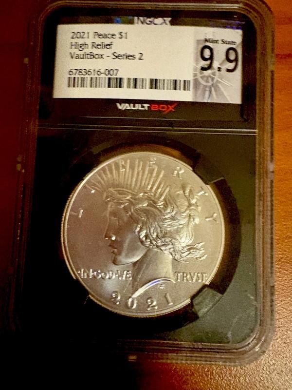 9.9 2021 High relief Peace Dollar Vault box Series 2