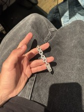 Moissanite Silver Bracelet 6.5in