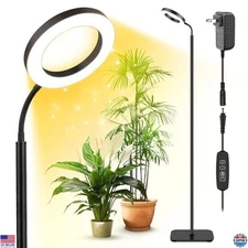 20W Full Spectrum LED Grow Light - Adjustable with Timer & 10 Dimming Levels