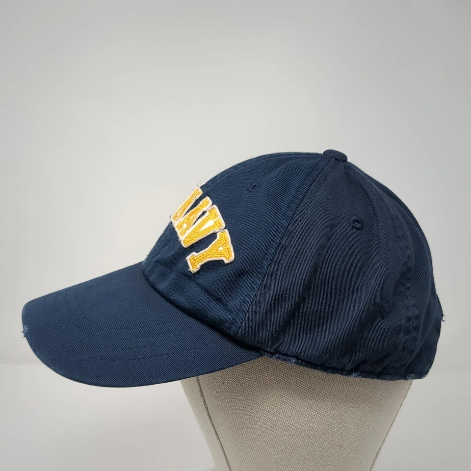 Old Navy Slideback Hat Blue One Size Embroidered Adjustable Vent Holes - Image 3 of 4