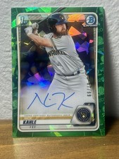 Nick Kahle 2020 Bowman Chrome 1st Prospect Green Atomic Refractor Auto /99 RC