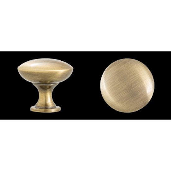 Ручка для шкафа Design House Mushroom 1.25 из античной латуни, корпус из 25