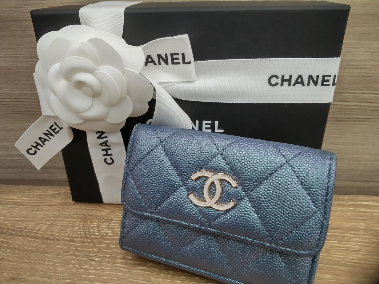 Chanel Matelasse Aurora Tri-Fold Compact Wallet