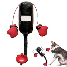 New Cartoon Cat Punching Bag Toy Indoor Kitten Adult Cats Boxing Gloves Suction