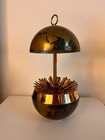 Vintage Globe Cigarette Dispenser Pop Up Brass & Metal Germany MCM 1950's