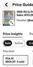1989-90 O-Pee-Chee - Joe Sakic #113 (RC) rookie recent ebay psa 10 $850