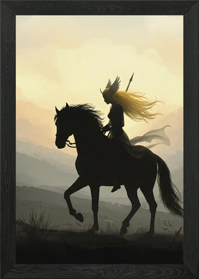 Echo von Walhalla: Goldener Schatten im gerahmten Wandbild Poster Leinwanddruck Bild