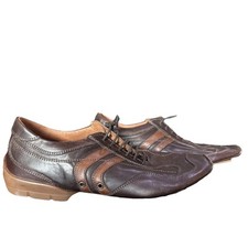 Vintage Bacco Bucci 1990s Tiago Lace Up Brown/Tan Calfskin Leather Men  s Shoes