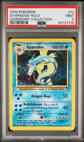 Pokemon 2002 Legendary Collection Gyarados Holo Rare #12 PSA 9 Mint