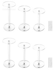 Round Acrylic Display Stand, 2 Sets Premium Clear Transparent