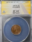 1875 indian head penny cent EF-40 XF-40