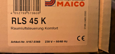 Maico PushPull RLS 45 K | Raumluftsteuerung | 0157.0360